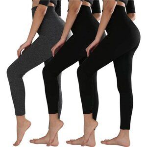 3 Pack Fleece Lined Leggings Women High Waisted Thermal Winter Yoga Pants